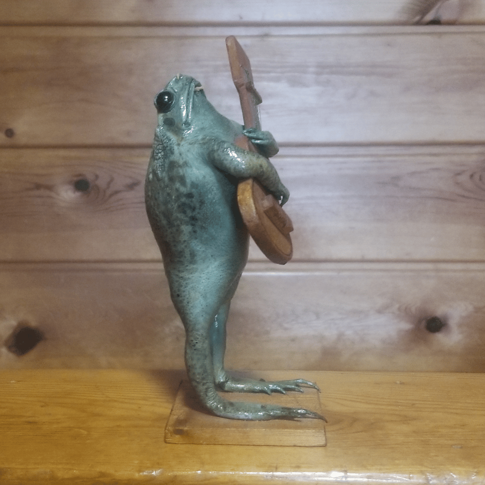 Image of Taxidermy Frog With Guitar