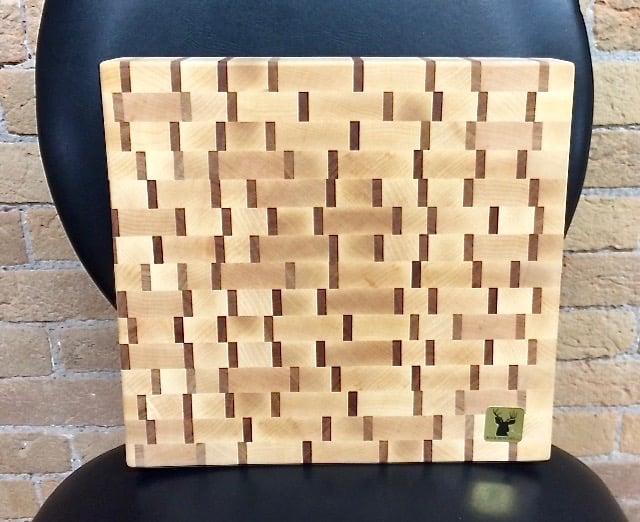 Image of Tad Mebane Signature Art • Hard White Maple and Mahogany Wood Chopping Block