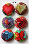 Funky Heart Flair Buttons