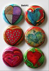 Funky Heart Flair Buttons