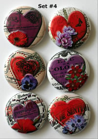 Image 1 of Romantic Heart Flair Buttons