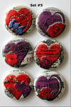 Romantic Heart Flair Buttons