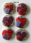 Romantic Heart Flair Buttons