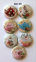 Shabby Chic Teapot Flair Buttons