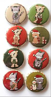 Cats & Dogs Christmas Flair buttons