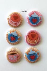 Image 2 of Coffee Lovin' Cups Flair Buttons