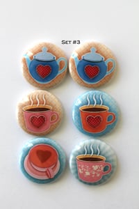 Image 3 of Coffee Lovin' Cups Flair Buttons
