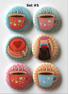 Coffee Lovin' Cups Flair Buttons