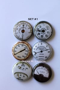 Image 1 of Steampunk Gauge Flair Buttons