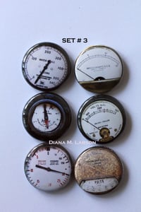 Image 3 of Steampunk Gauge Flair Buttons