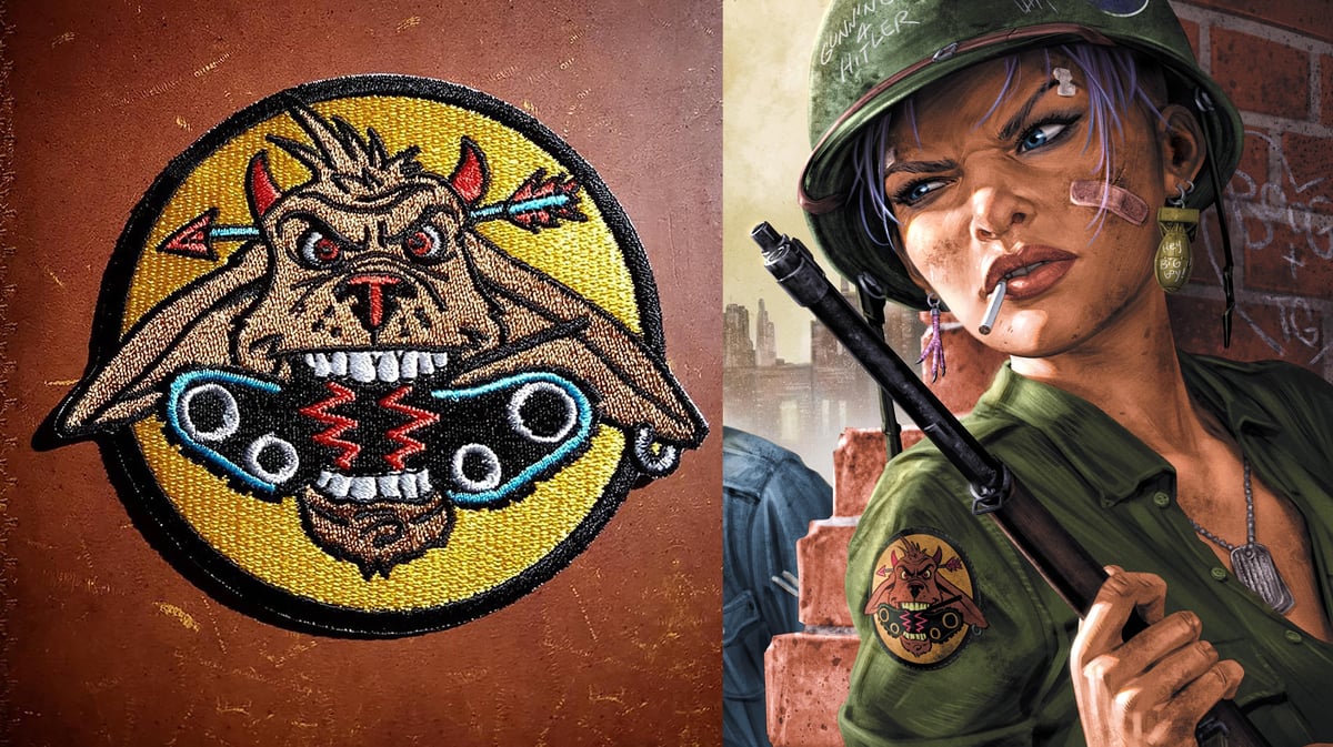 Image of Collector's Item - Booga Tankbuster Division Patch (with Double-Sided Tank Girl print)