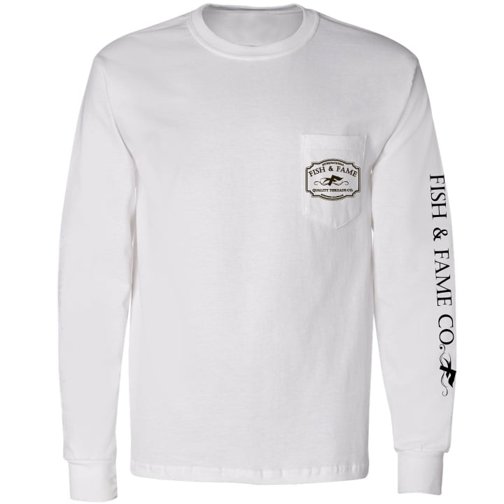 Image of INT'L Long Sleeve Pocket Tee (white)