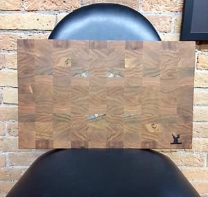 Image of Tad Mebane Signature Art • Butternut Wood Cutting Board/Chopping Block Set