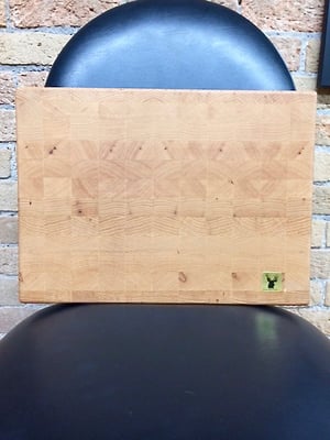 Image of Tad Mebane Signature Art • Western Maple Wood Chopping Block (Checkerboard Pattern)