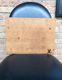 Image 2 of Tad Mebane Signature Art • Western Maple Wood Chopping Block (Checkerboard Pattern)
