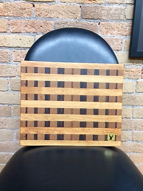 Image of Tad Mebane Signature Art • Mahogany, Cherry, and Black Walnut Wood Chopping Block