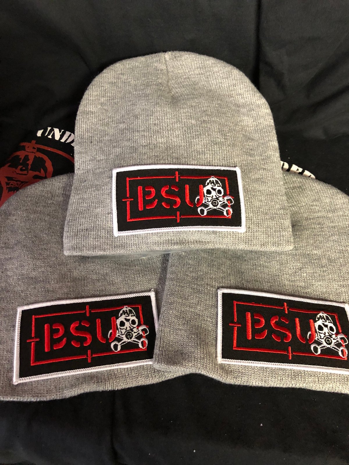 Image of 8” BSU Recon Patch Beanie Grey