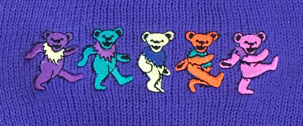 Image of Bears Vintage Beanie! Purple — 90’s Old New Stock!