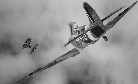Image of Spitfire vs TIE Fighter