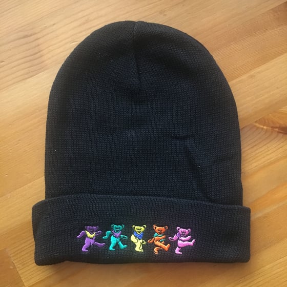 Image of Bears Vintage Beanie! Black — 90’s Old New Stock!
