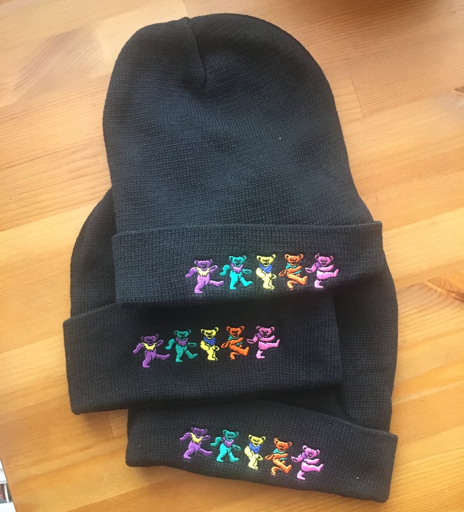 Image of Bears Vintage Beanie! Black — 90’s Old New Stock!