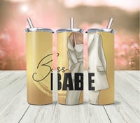 Image 1 of Boss Babe 20oz Gold Tumbler