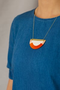 Image 1 of CRAVEN necklace in Burnt Orange and Blush