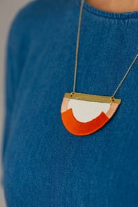 Image 2 of CRAVEN necklace in Burnt Orange and Blush