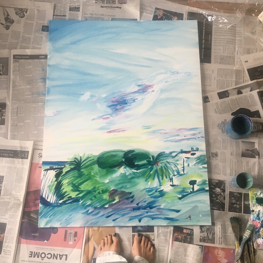 Image of Jardines, 30" x 40" painting