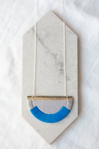 Image 1 of CRAVEN necklace in Cobalt Blue and Soft Grey with Silver