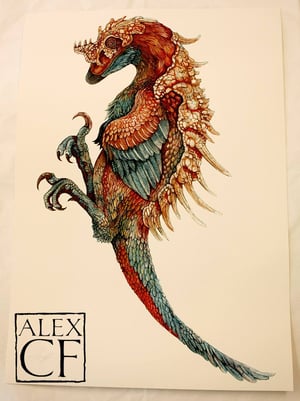 Image of Feathered Deinonychus Giclee print