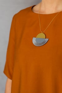 Image 1 of LUNA semi-circle pendant in Grey