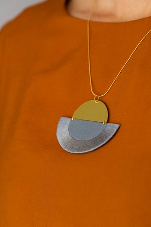 Image of LUNA semi-circle pendant in Grey