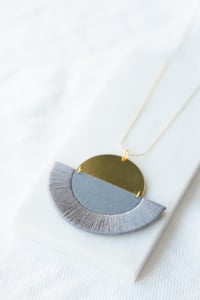 Image 2 of LUNA semi-circle pendant in Grey