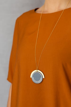 Image of LUNA circle pendant in Grey