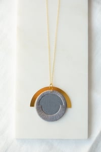Image 2 of LUNA circle pendant in Grey