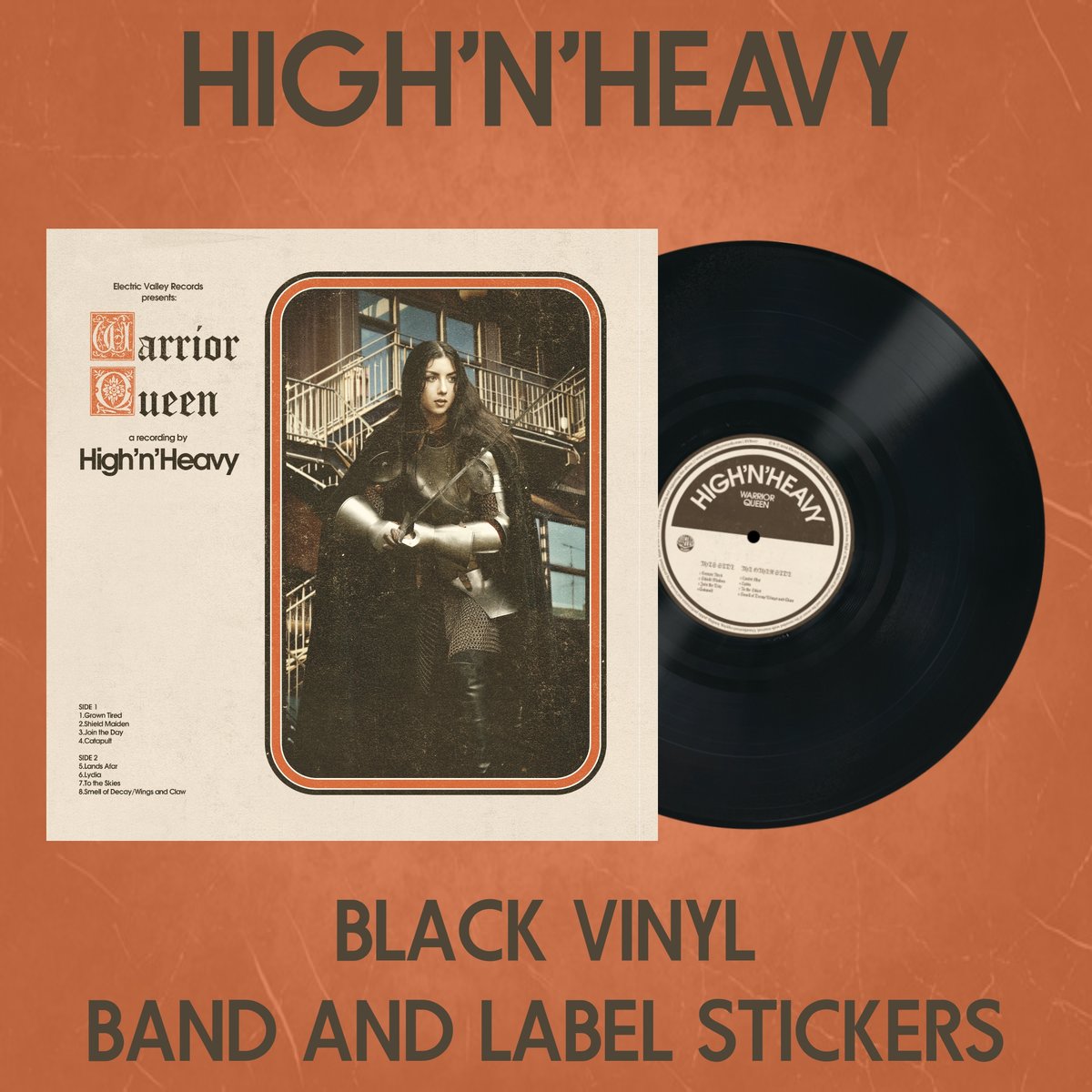 Image of HIGH N' HEAVY - WARRIOR QUEEN Black Vinyl