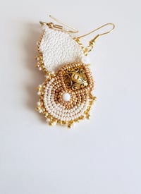 Image 3 of Boucles d'oreille METEORE " CREAM "