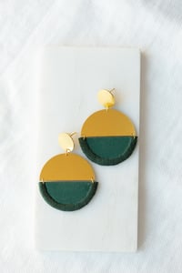 Image 1 of LUNA round earring Forest