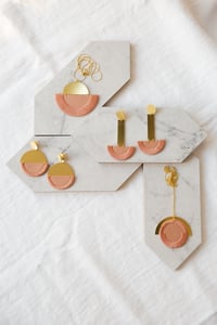 Image 3 of LUNA earrings drop in Rose