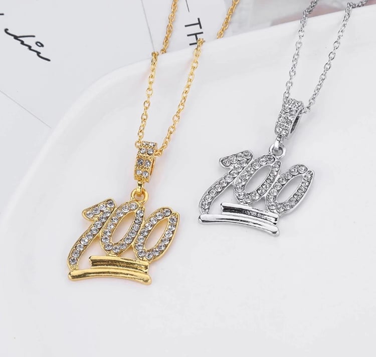 Image of ICED OUT💯 Emoji Pendant/Necklace 
