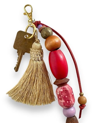 Image of BEAD & TASSEL BAG CHARM #2