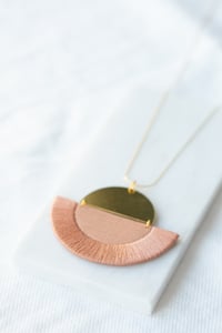 Image 1 of LUNA semi-circle pendant in Rose