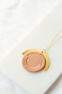 Image 3 of LUNA circle pendant in Rose