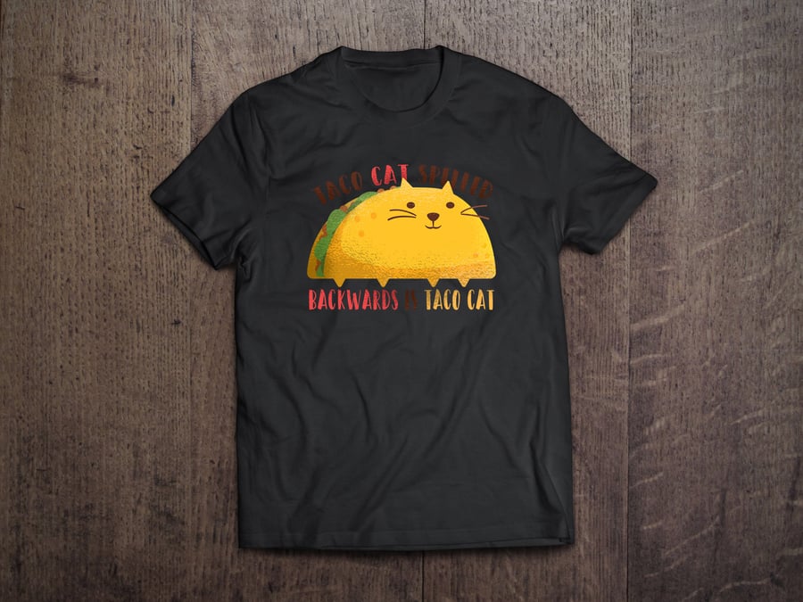 Image of Taco Cat T-shirt BLACK