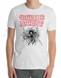 Image 1 of CITIZENS ARREST - "CROMS DEVILS"  WHITE T-SHIRT 