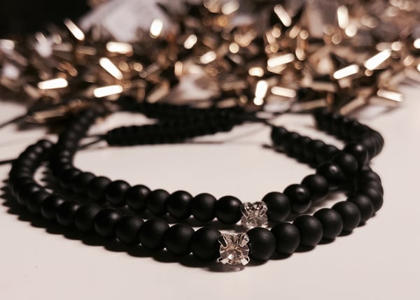 Image of Rockstar Clear Crystal Matte Bracelet