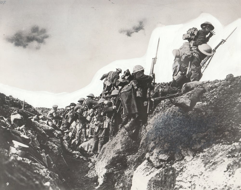 Image of Ivor Castle: 'Going over the top', Somme, Arras ca. 1916