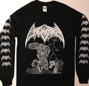 Image of Crematory " Wrath from the Unknown " Long sleeve T shirt with logo sleeve prints