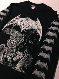 Image 2 of Crematory " Wrath from the Unknown " Long sleeve T shirt with logo sleeve prints